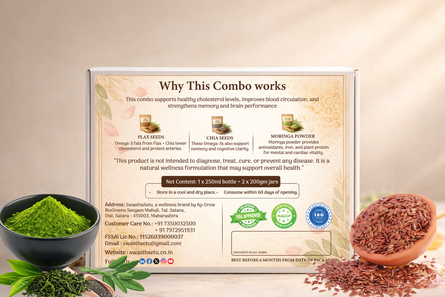 Mind & heart wellness pack - Brain, Heart & Cholesterol Support
