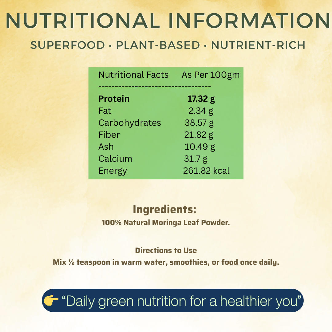 Organic Moringa Powder (150gm)