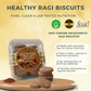 Healthy Ragi Biscuits (200g) | Made with Sprouted Ragi & Jaggery