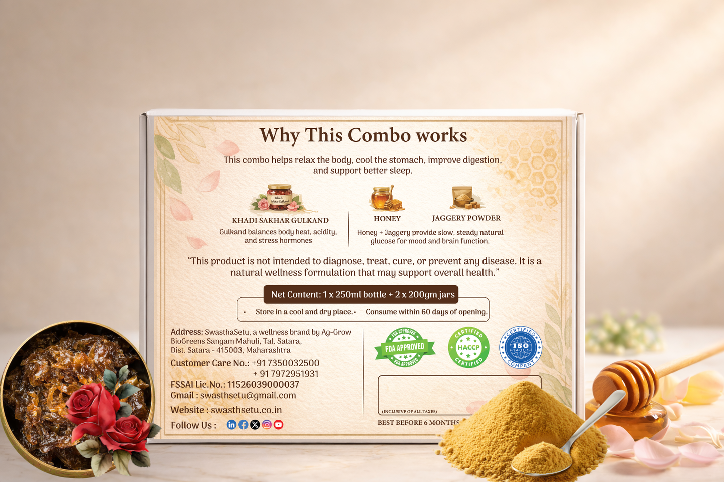 Cool & calm wellness pack-Calm Mind, Cool Body & Digestive Balance